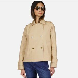 Michael Kors Women's Cotton Twill Cropped Peacoat. Sz M NEW WITH TAG!